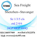Shenzhen Port Sea Freight Shipping Para Stavanger